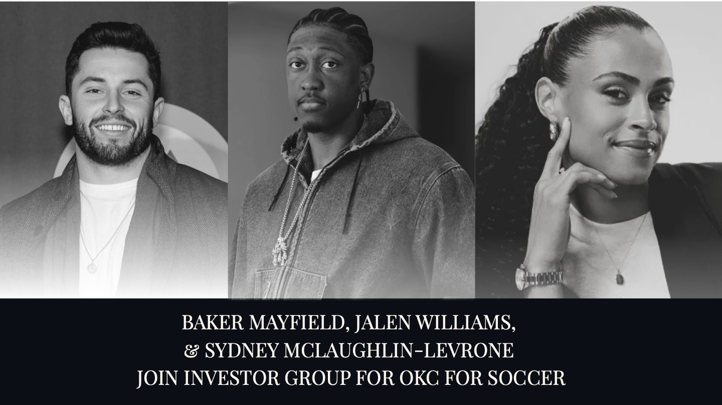 Baker Mayfield, Jalen Williams, and Sydney McLaughlin-Levrone make significant investment in Oklahoma City professional soccer club and stadium development featured image